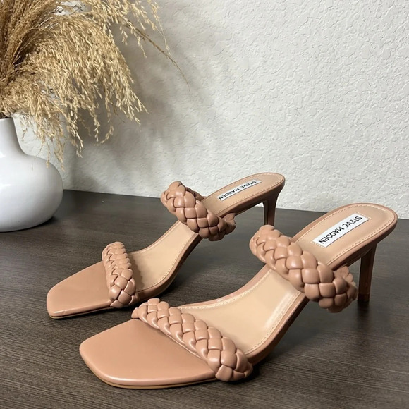 STEVE MADDEN Prema Braided Heel Sandals Womens Sizes 11, 12 & 13 M - Picture 2 of 10